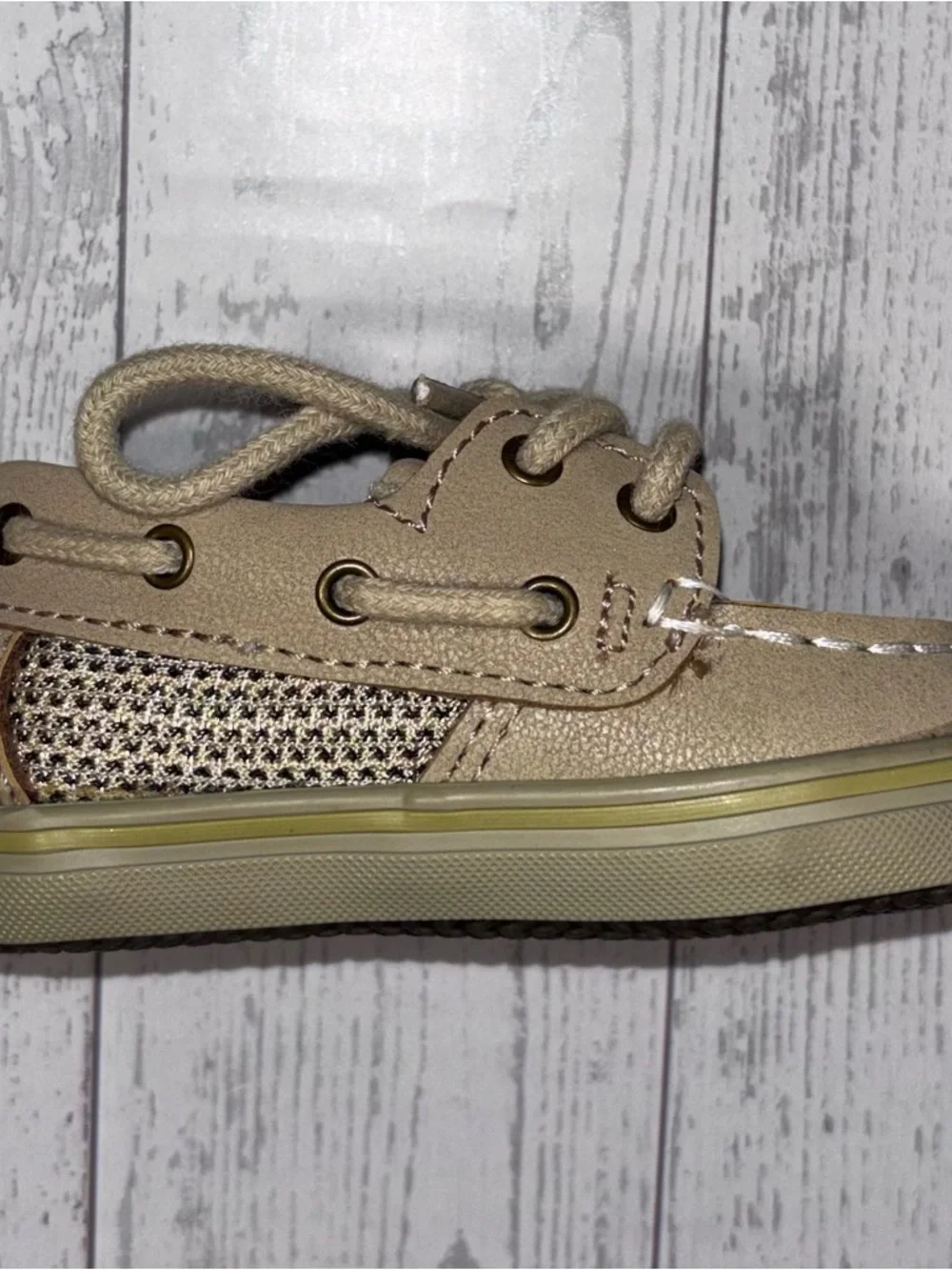 Sperry Top‑Sider Toddler Boat Shoes Tan Leather Size 1M